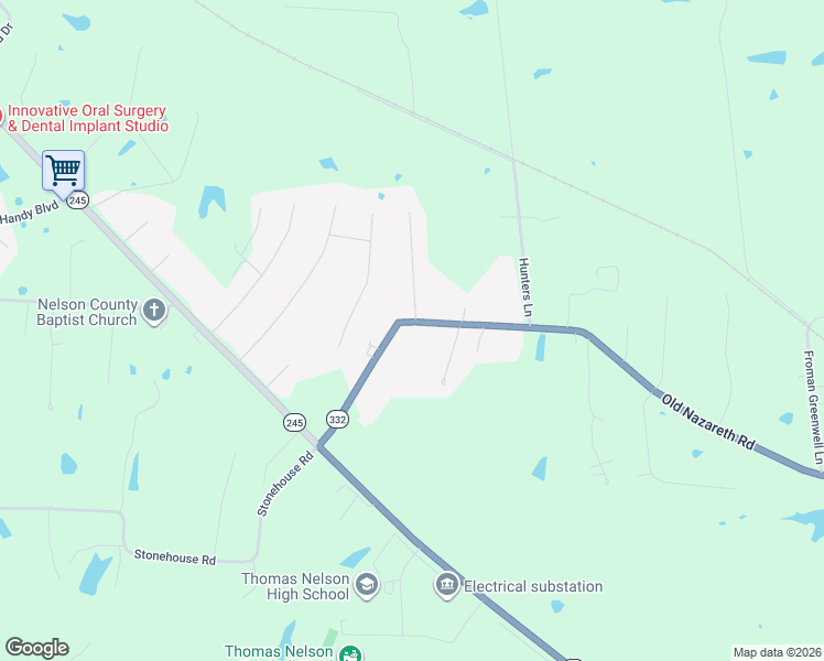map of restaurants, bars, coffee shops, grocery stores, and more near 2801 Old Nazareth Road in Bardstown