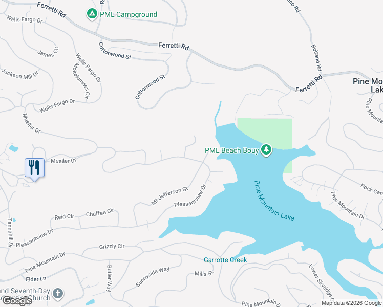 map of restaurants, bars, coffee shops, grocery stores, and more near 12786 Mount Jefferson Street in Groveland