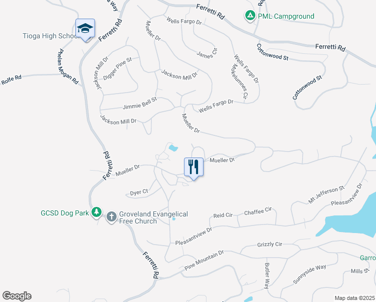 map of restaurants, bars, coffee shops, grocery stores, and more near 19304 Oak Grove Circle in Groveland