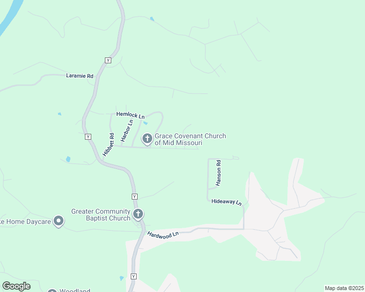 map of restaurants, bars, coffee shops, grocery stores, and more near 16588 Hunters Ridge Lane in Saint Robert
