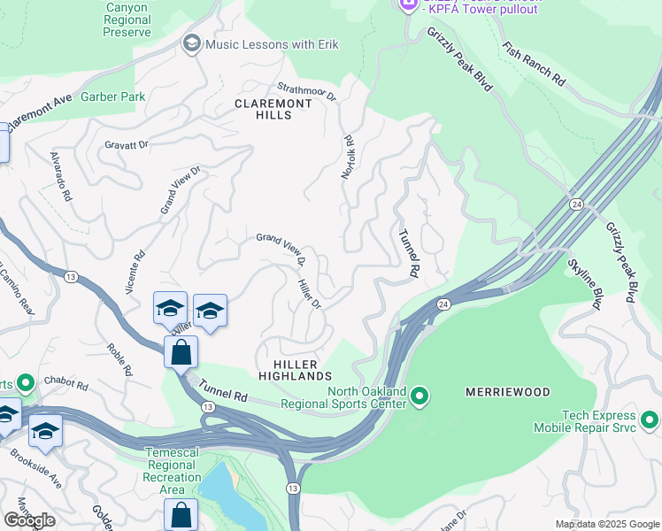 map of restaurants, bars, coffee shops, grocery stores, and more near 19 Captains Cove in Oakland
