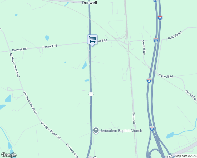 map of restaurants, bars, coffee shops, grocery stores, and more near 16336 Washington Highway in Doswell