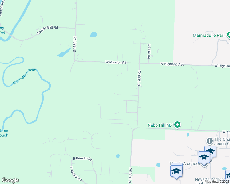 map of restaurants, bars, coffee shops, grocery stores, and more near 13305 East Moles Road in Nevada