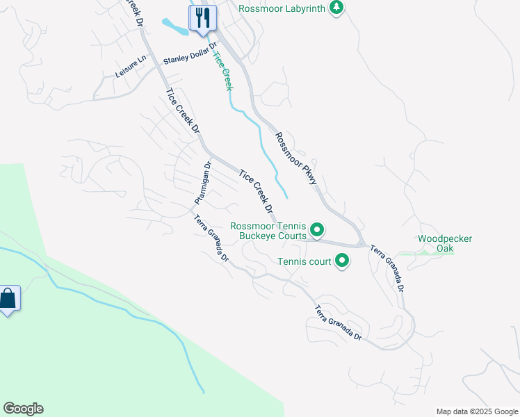 map of restaurants, bars, coffee shops, grocery stores, and more near 3333 Tice Creek Drive in Walnut Creek