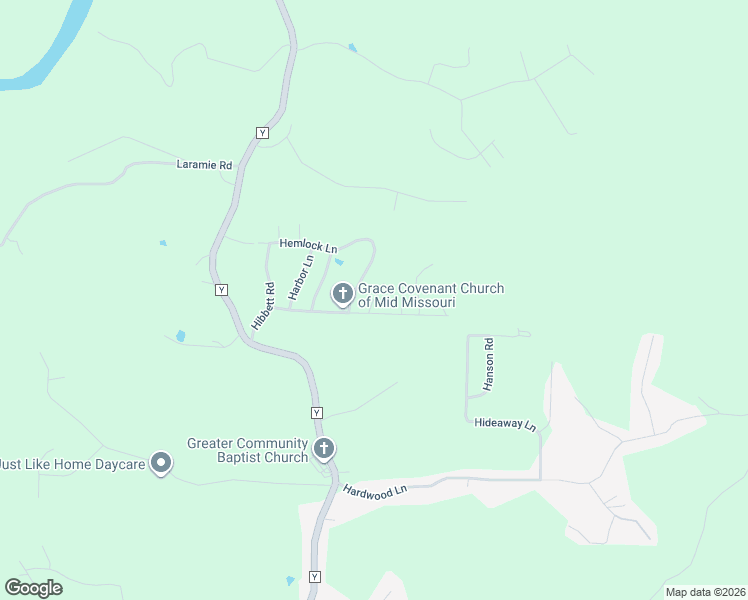 map of restaurants, bars, coffee shops, grocery stores, and more near Hartsburg Lane in St. Robert