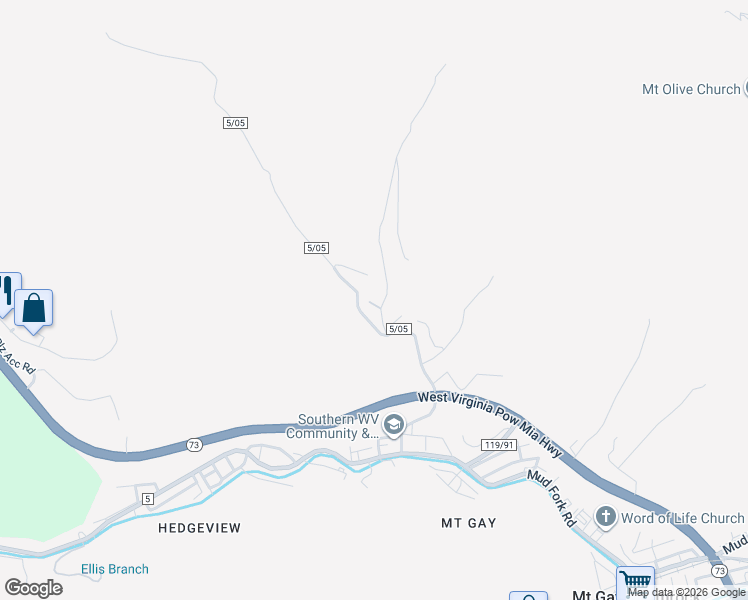 map of restaurants, bars, coffee shops, grocery stores, and more near 432 County Highway 5/05 in Logan