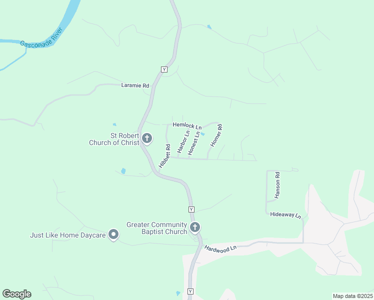 map of restaurants, bars, coffee shops, grocery stores, and more near 16831 Hunters Ridge Lane in Saint Robert