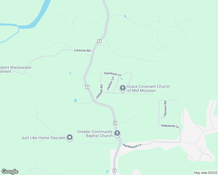 map of restaurants, bars, coffee shops, grocery stores, and more near 16831 Hunters Ridge Lane in Saint Robert