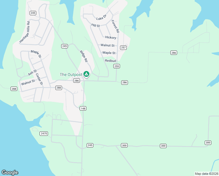 map of restaurants, bars, coffee shops, grocery stores, and more near 22374 County Road 286 in Pittsburg