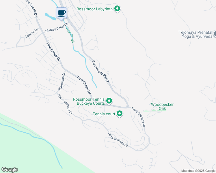 map of restaurants, bars, coffee shops, grocery stores, and more near 3399 Rossmoor Parkway in Walnut Creek
