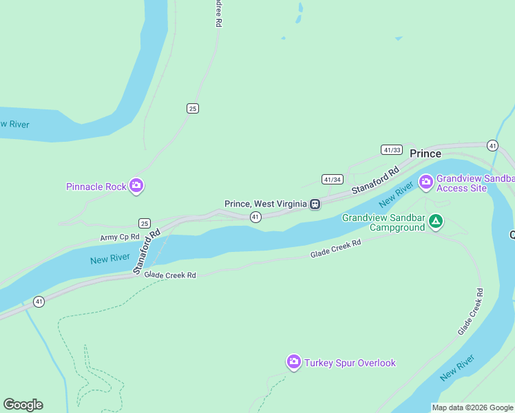 map of restaurants, bars, coffee shops, grocery stores, and more near 4843 Stanaford Road in Prince