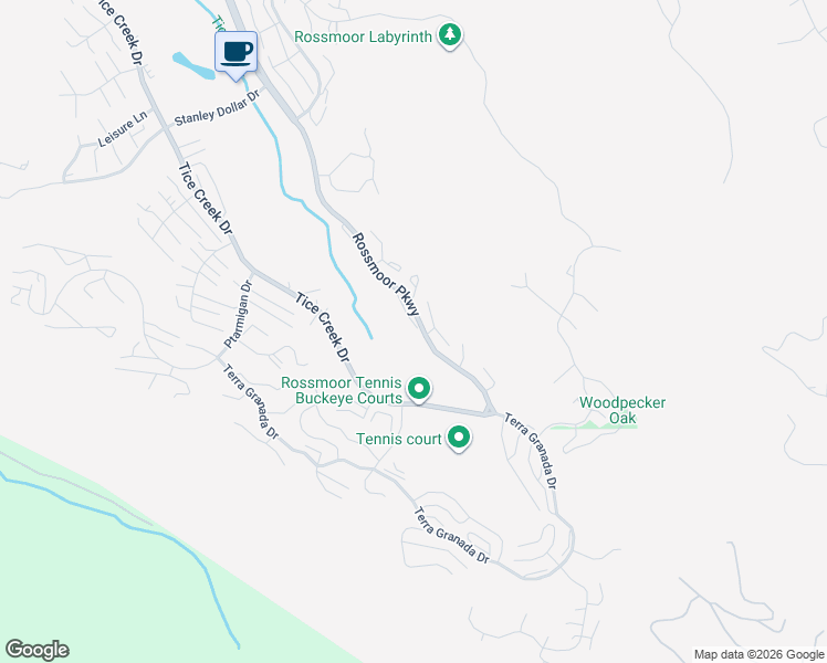 map of restaurants, bars, coffee shops, grocery stores, and more near 3430 Rossmoor Parkway in Walnut Creek