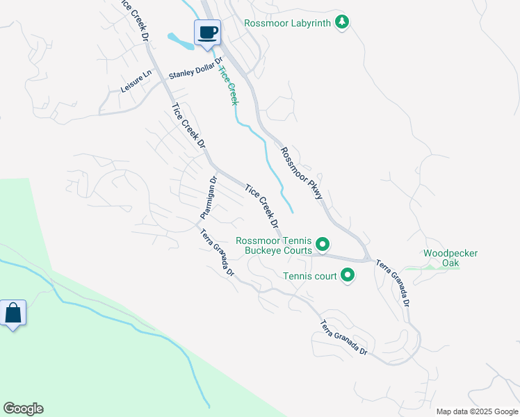 map of restaurants, bars, coffee shops, grocery stores, and more near 3301 Tice Creek Drive in Walnut Creek