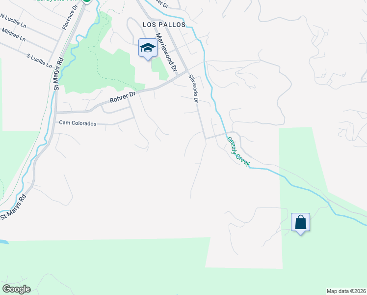 map of restaurants, bars, coffee shops, grocery stores, and more near 120 Marsha Place in Lafayette