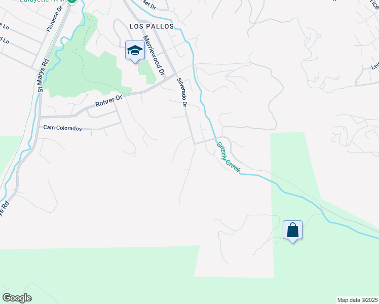 map of restaurants, bars, coffee shops, grocery stores, and more near 115 Marsha Place in Lafayette