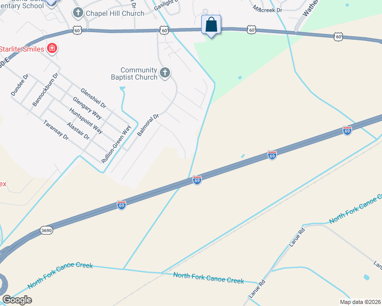 map of restaurants, bars, coffee shops, grocery stores, and more near Brookstone Drive in Henderson