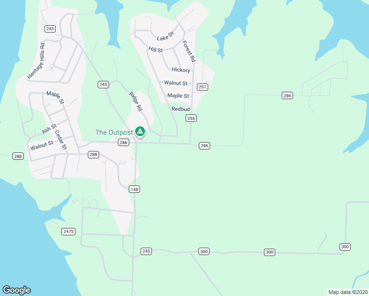 map of restaurants, bars, coffee shops, grocery stores, and more near 22374 County Road 286 in Pittsburg