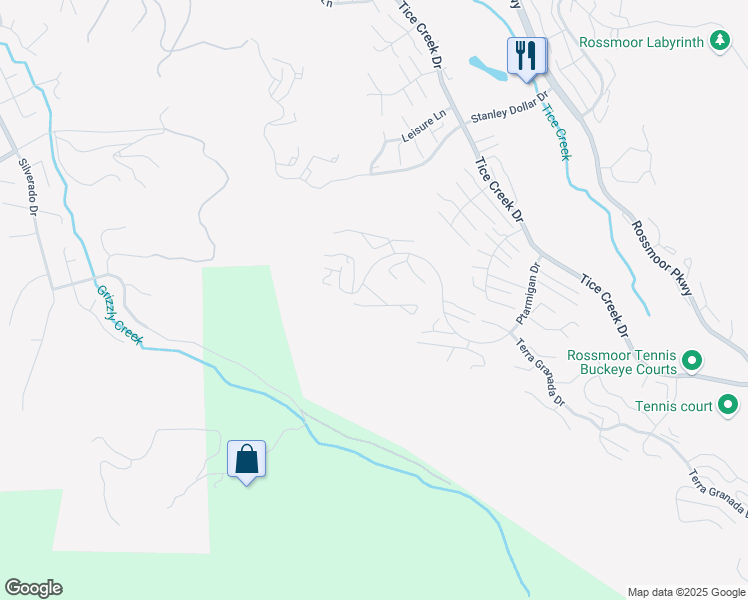 map of restaurants, bars, coffee shops, grocery stores, and more near 2921 Ptarmigan Drive in Walnut Creek