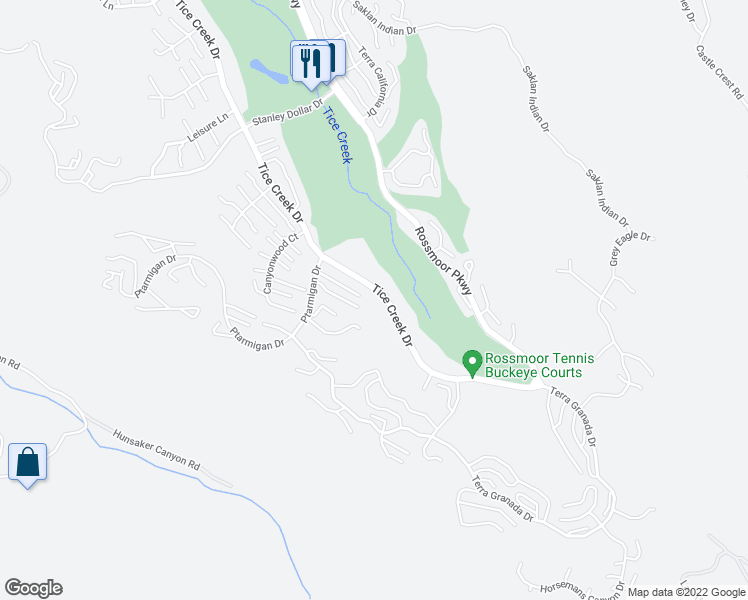 map of restaurants, bars, coffee shops, grocery stores, and more near 3265 Tice Creek Drive in Walnut Creek