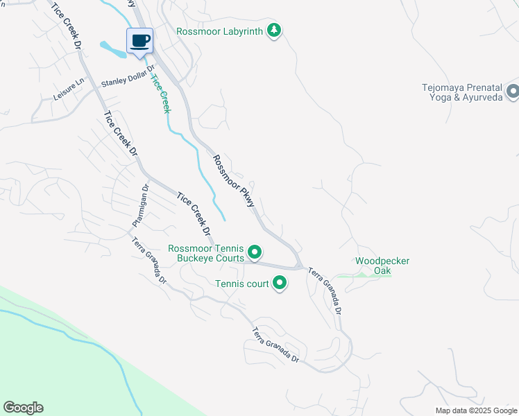 map of restaurants, bars, coffee shops, grocery stores, and more near 3430 Rossmoor Parkway in Walnut Creek