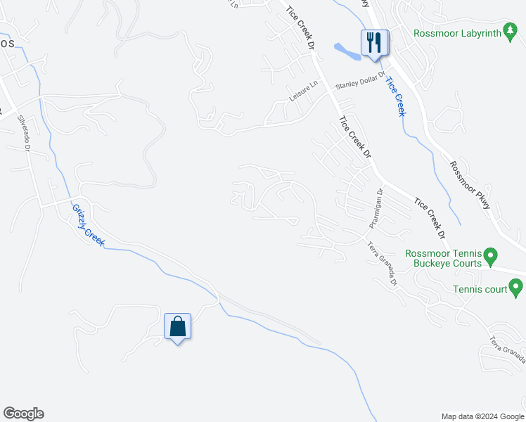 map of restaurants, bars, coffee shops, grocery stores, and more near 2825 Ptarmigan Drive in Walnut Creek