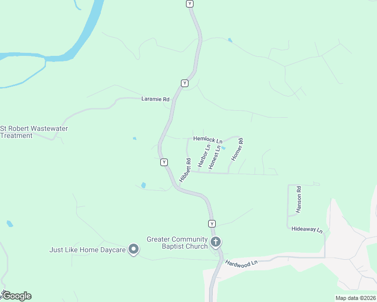 map of restaurants, bars, coffee shops, grocery stores, and more near 20846 Hibbett Road in Saint Robert