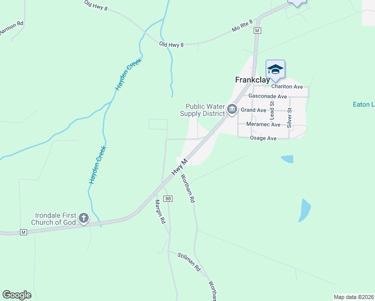 map of restaurants, bars, coffee shops, grocery stores, and more near 463 Highway M in Park Hills