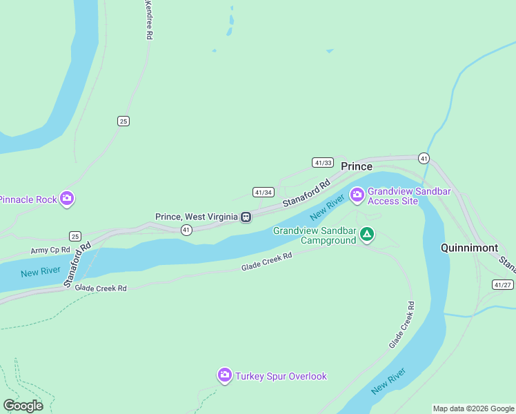 map of restaurants, bars, coffee shops, grocery stores, and more near 15 Depot Road in Prince