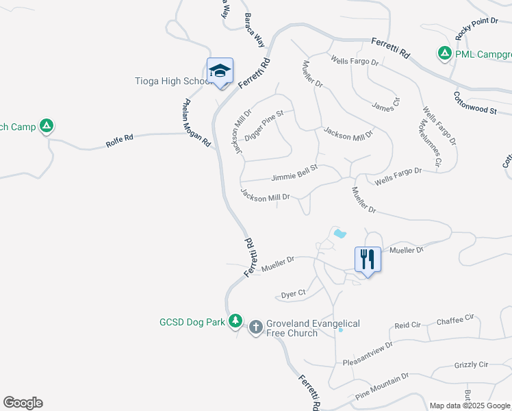 map of restaurants, bars, coffee shops, grocery stores, and more near 12964 Jackson Mill Drive in Groveland