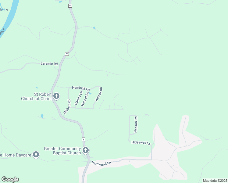map of restaurants, bars, coffee shops, grocery stores, and more near 20920 Humanity Lane in Saint Robert