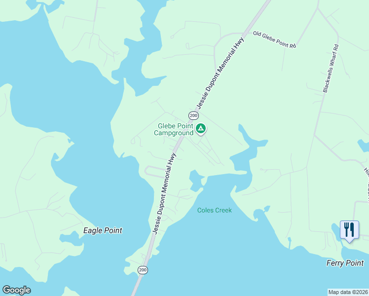 map of restaurants, bars, coffee shops, grocery stores, and more near 2073 Jessie Dupont Memorial Highway in Burgess