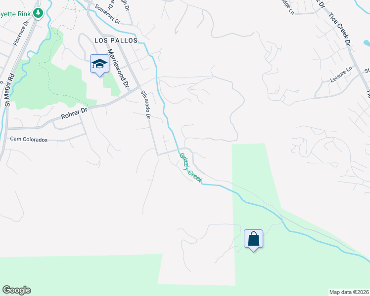 map of restaurants, bars, coffee shops, grocery stores, and more near 2 Hunsaker Canyon Road in Lafayette