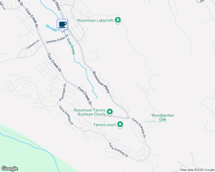 map of restaurants, bars, coffee shops, grocery stores, and more near 3430 Rossmoor Parkway in Walnut Creek