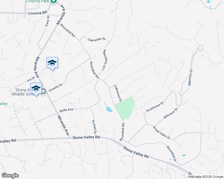 map of restaurants, bars, coffee shops, grocery stores, and more near 3131 Roundhill Road in Alamo