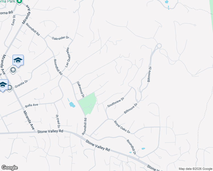 map of restaurants, bars, coffee shops, grocery stores, and more near 53 Tam O Shanter Road in Alamo