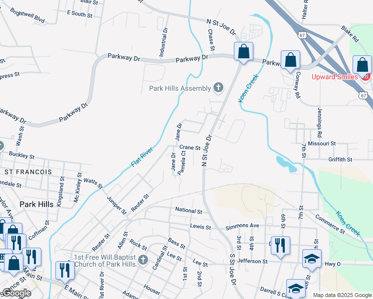 map of restaurants, bars, coffee shops, grocery stores, and more near 911 Pamela Court in Park Hills