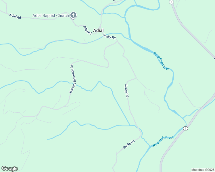 map of restaurants, bars, coffee shops, grocery stores, and more near 1857 Rocky Road in Faber