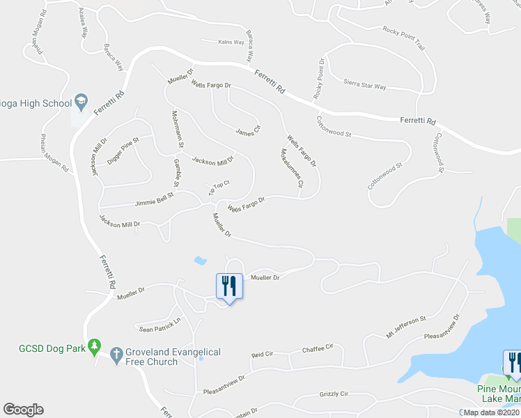 map of restaurants, bars, coffee shops, grocery stores, and more near 12935 Wells Fargo Drive in Groveland