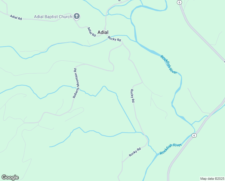 map of restaurants, bars, coffee shops, grocery stores, and more near 1857 Rocky Road in Faber