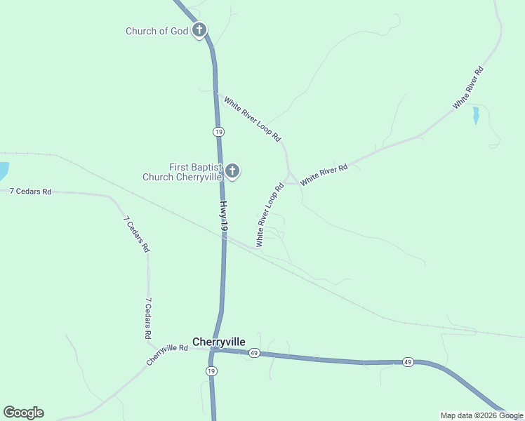 map of restaurants, bars, coffee shops, grocery stores, and more near 324 White River Loop Road in Davisville