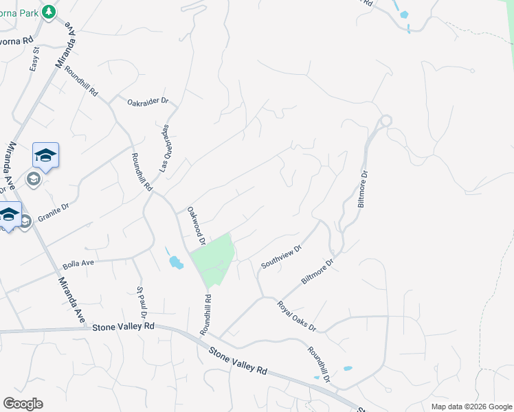 map of restaurants, bars, coffee shops, grocery stores, and more near 53 Tam O Shanter Road in Alamo