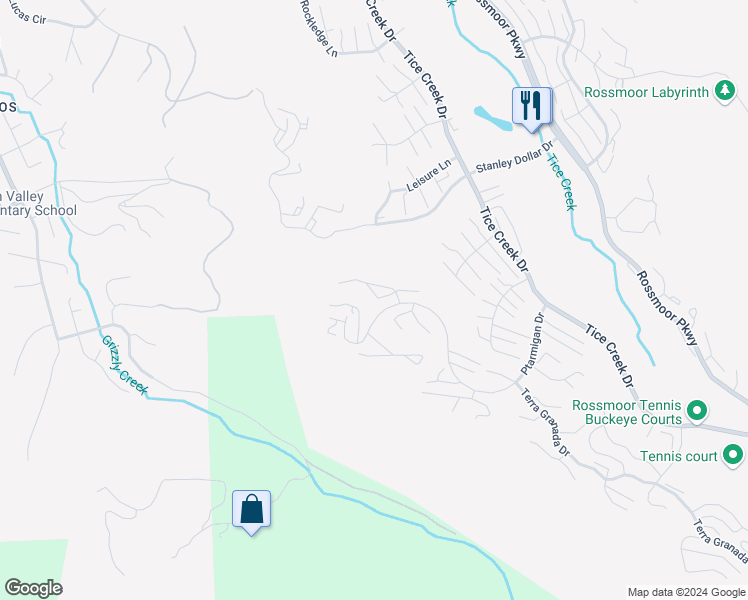map of restaurants, bars, coffee shops, grocery stores, and more near 2712 Ptarmigan Drive in Walnut Creek