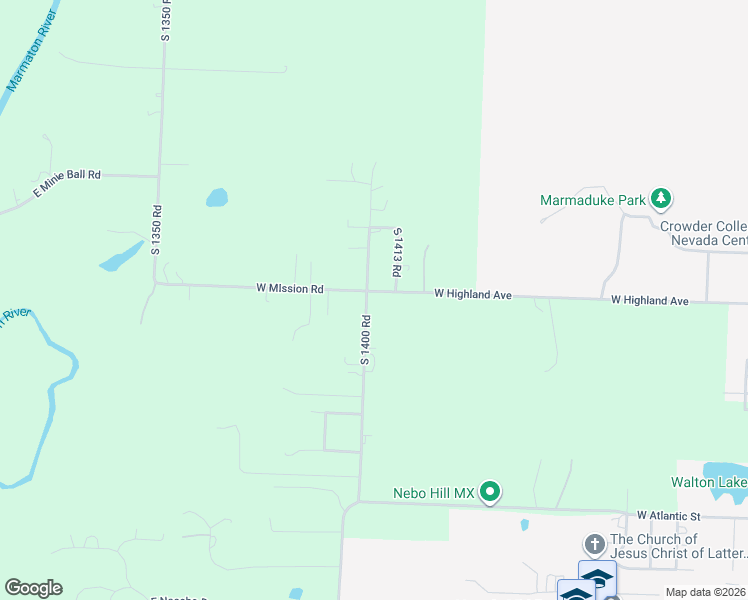 map of restaurants, bars, coffee shops, grocery stores, and more near 15507 South 1400 Road in Nevada