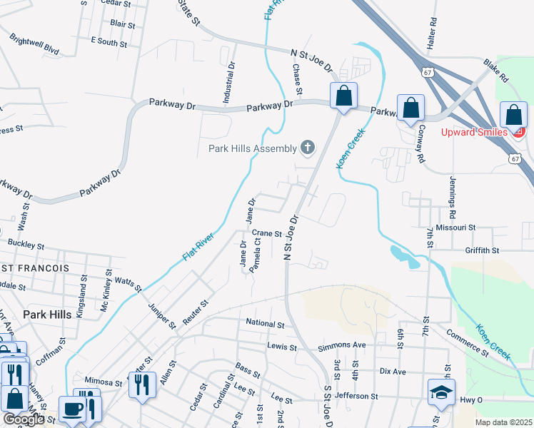 map of restaurants, bars, coffee shops, grocery stores, and more near 911 Pamela Court in Park Hills