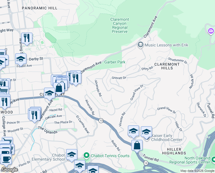 map of restaurants, bars, coffee shops, grocery stores, and more near in Berkeley