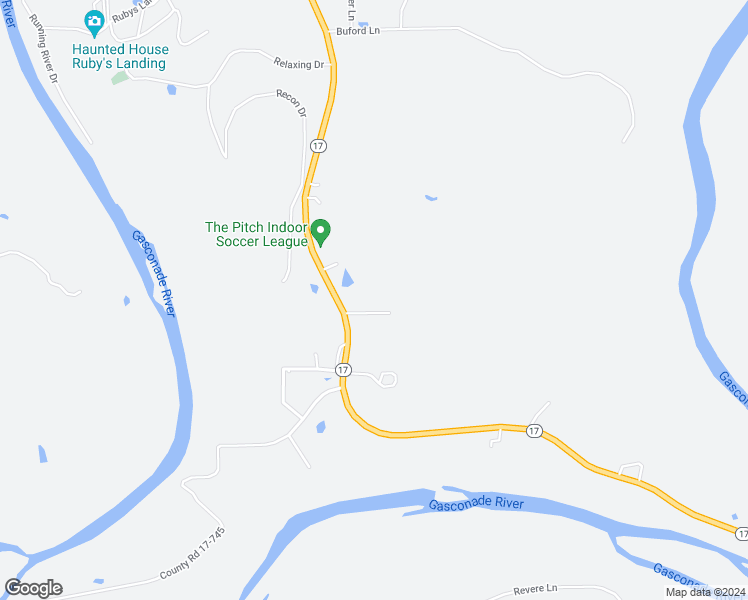 map of restaurants, bars, coffee shops, grocery stores, and more near 22150 Rebel Lane in Waynesville