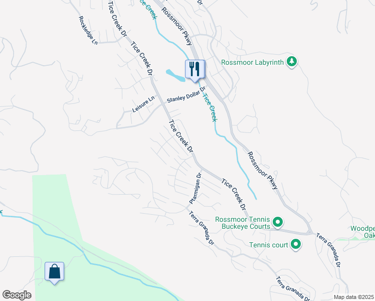 map of restaurants, bars, coffee shops, grocery stores, and more near 2956 Tice Creek Drive in Walnut Creek