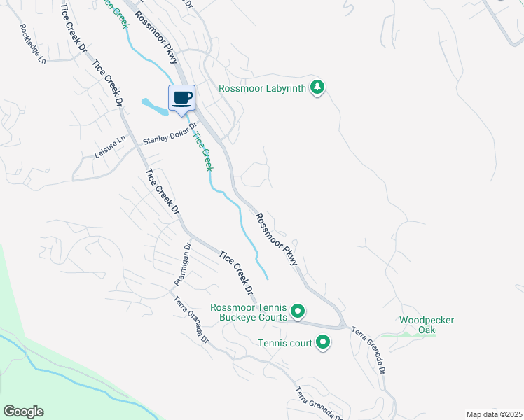 map of restaurants, bars, coffee shops, grocery stores, and more near 3210 Rossmoor Parkway in Walnut Creek