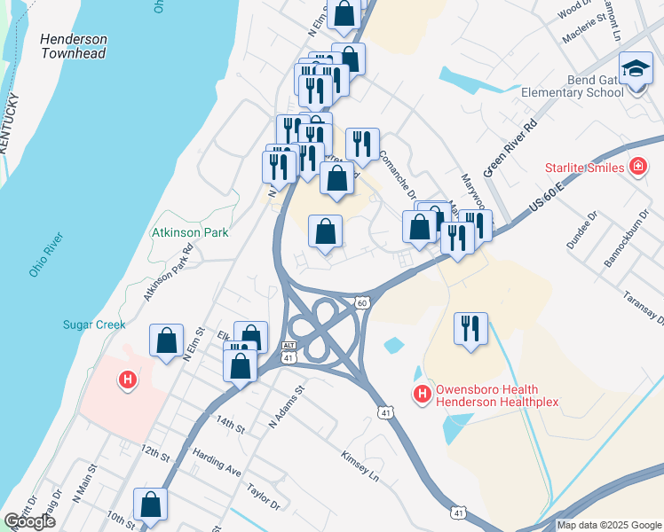 map of restaurants, bars, coffee shops, grocery stores, and more near 1905 Barret Court in Henderson