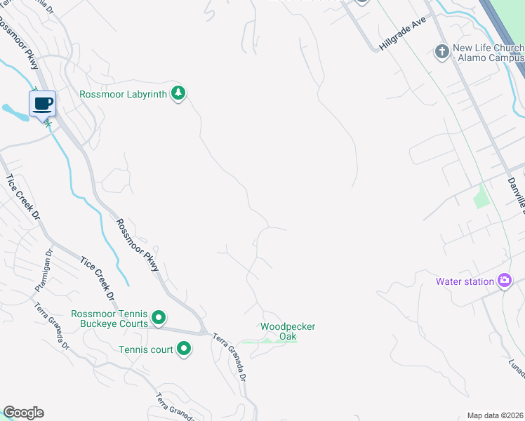 map of restaurants, bars, coffee shops, grocery stores, and more near 2982 Saklan Indian Drive in Walnut Creek
